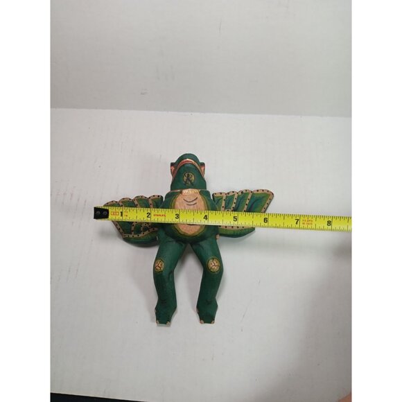 Bali Flying Frog Wooden Mobile Winged Spirit Demon Chaser Balinese Folk Art - Picture 7 of 7